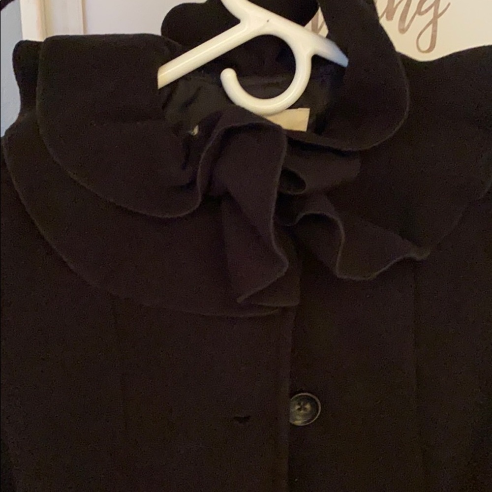 Girls Copper Key Black Pea Coat